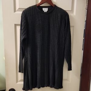 K Petite Charcoal Dress Size Medium Ribbed